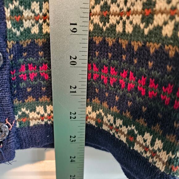 Vintage Sweater Vest Womens Sz XL Blue Twee Preppy Granny Knit Academia Retro - Picture 6 of 7